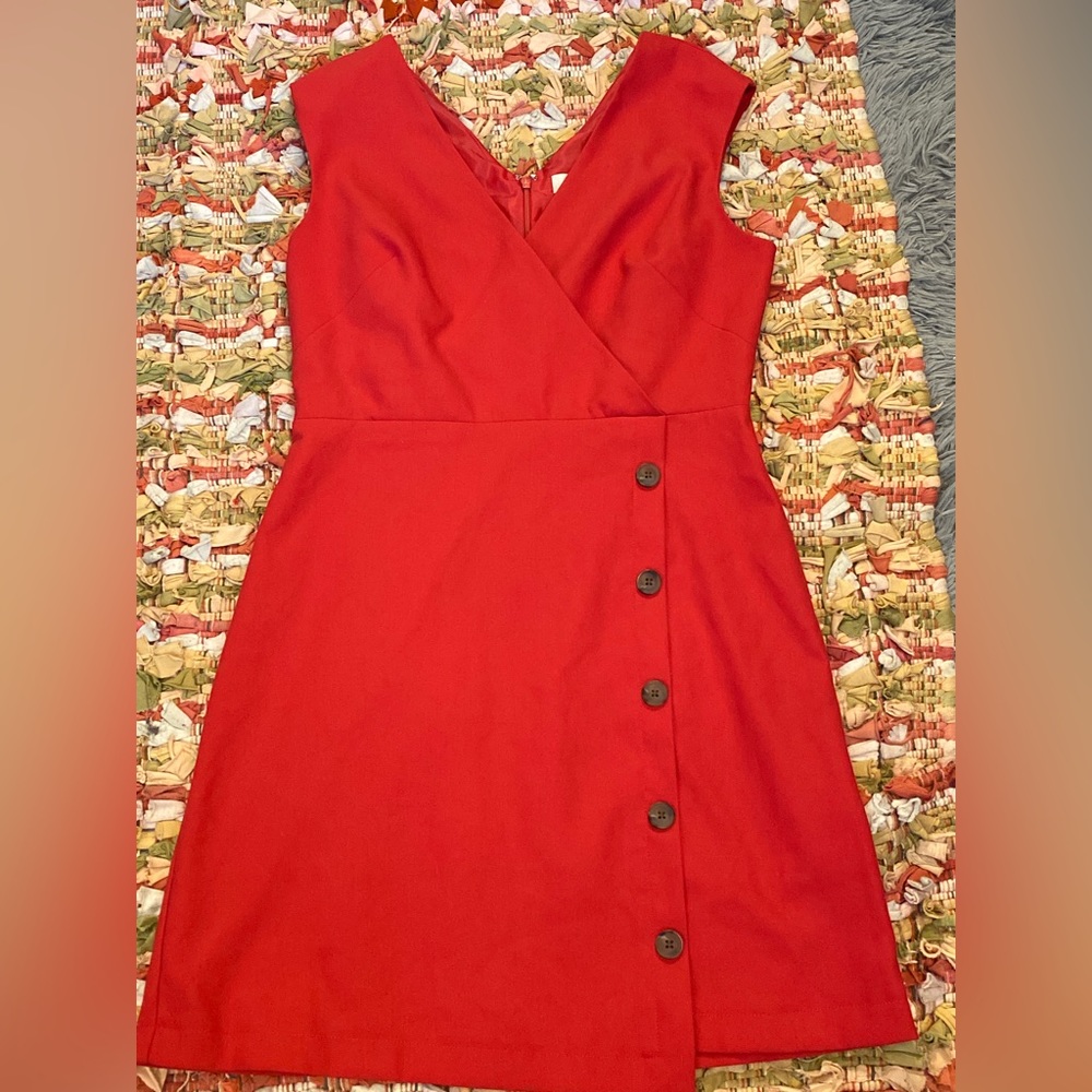 LOFT red sleeveless dress. - Picture 1 of 6